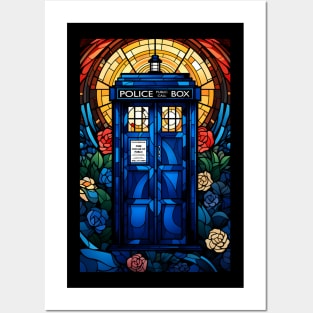 Stained Glass Gallifreyan Window Posters and Art